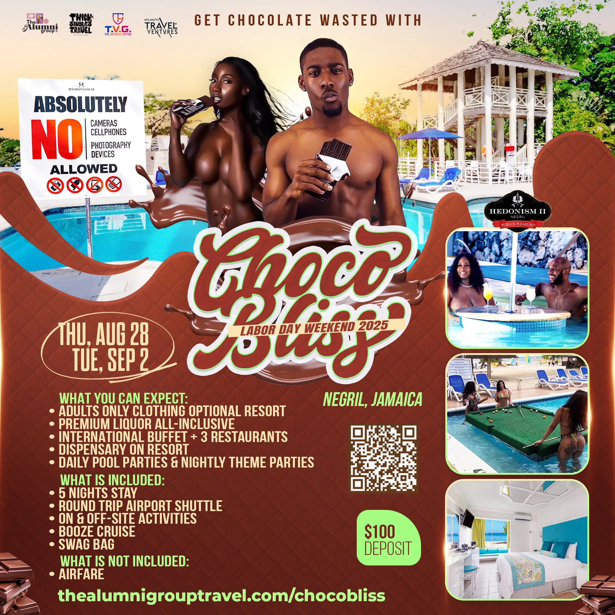 Group Event - Choco Bliss - August 28 - September 2, 2025 - Hedonism II Resort, Negril Jamaica