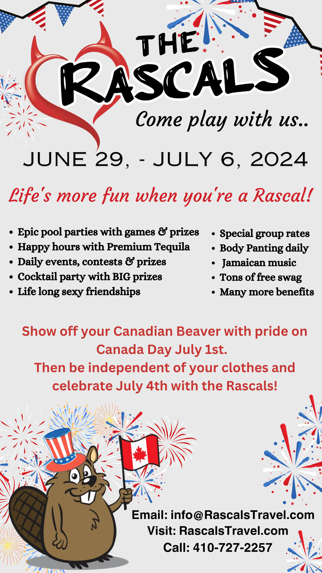 Group Event - Rascals Independence day - June 29 - July 6, 2024 - Hedonism II Resort, Negril Jamaica