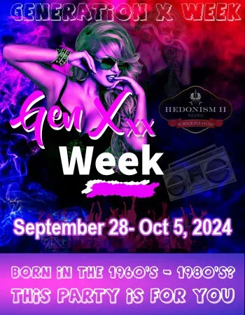 Group Event - Generation X Week - September 28 - October 5, 2024 - Hedonism II Resort, Negril Jamaica