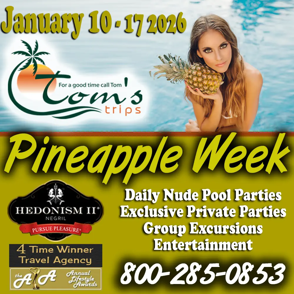 Hedonism II Group Event - Tom’s Trips Pineapple Week, January 10 - 17, 2026