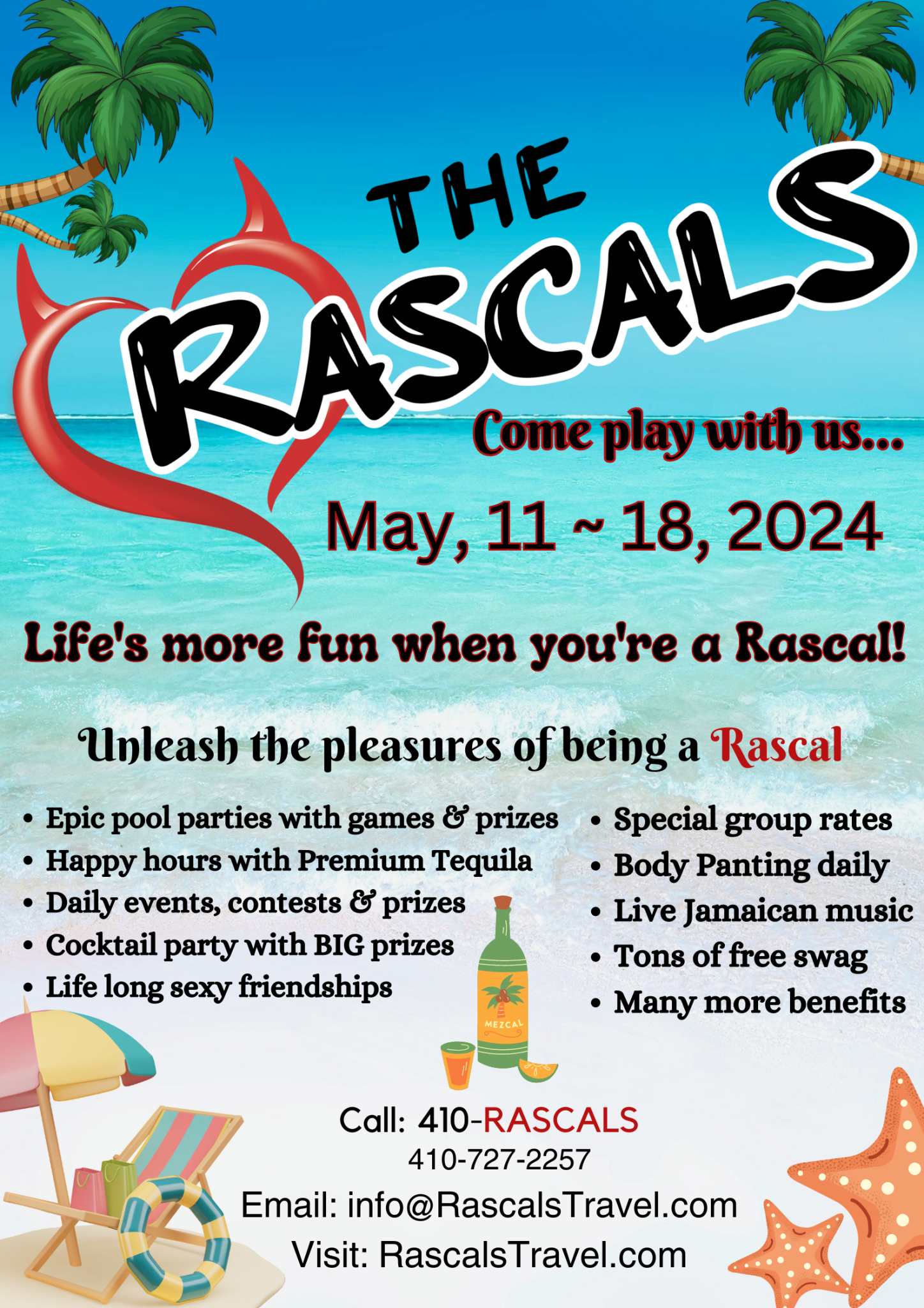 Group Event - The Rascals - May 11 - 18, 2024 - Hedonism II Resort, Negril Jamaica