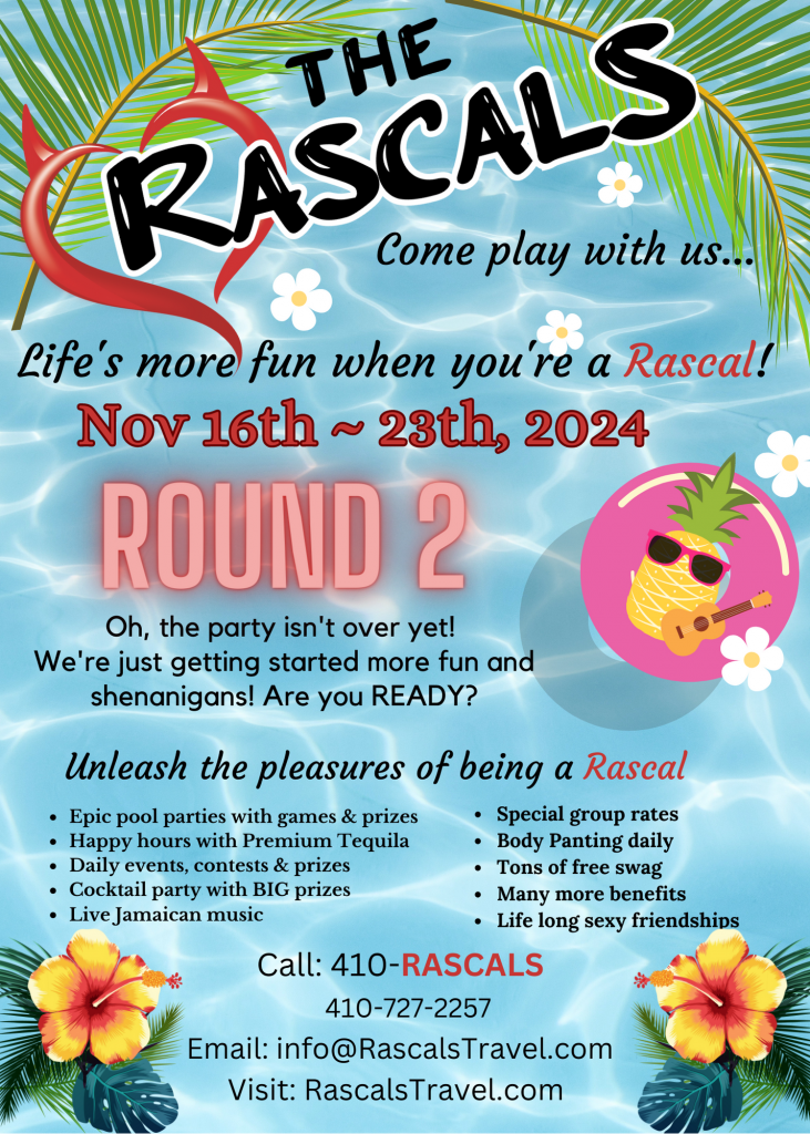 Group Event - The Rascals November After-Party - November 16 - 23, 2024 - Hedonism II Resort, Negril Jamaica