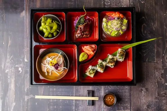 Togetsu Bento Box - Harrysan Japanese Restaurant, Hedonism Jamaica