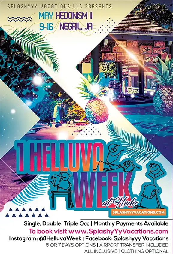 Group Event - 1 Helluva Week - May 9 - 16, 2026 - Hedonism II Resort, Negril Jamaica