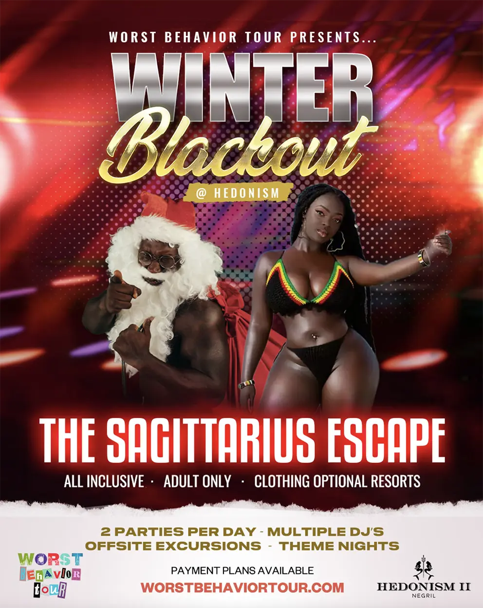 Group Event - Winter Blackout – Sagittarius Escape  - December 13 - 18, 2025 - Hedonism II Resort, Negril Jamaica