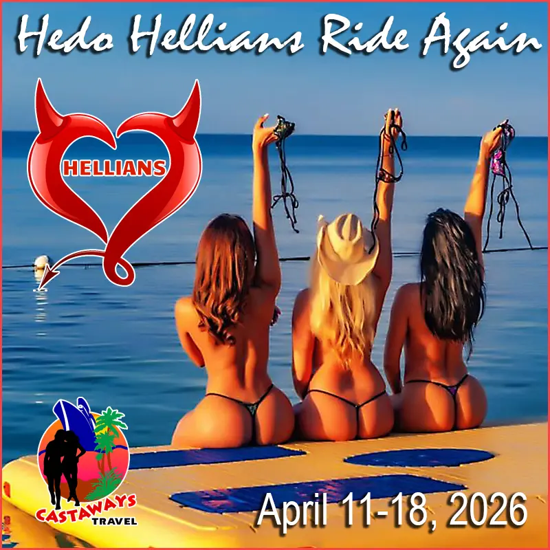 Group Event - Hedo Hellians Ride Again! - April 11 - 18, 2026 - Hedonism II Resort, Negril Jamaica